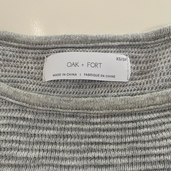 OAK + FORT Sweaters - Oak & Fort Grey cotton sweater